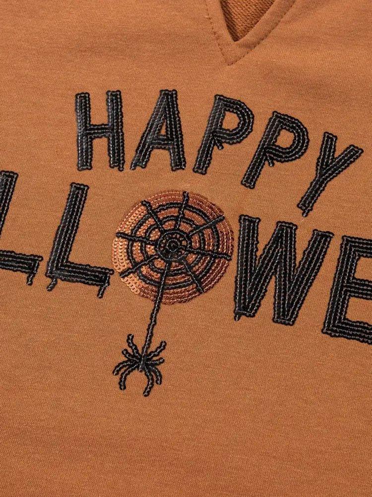 Happy Halloween Graphic Notched Long Sleeve Loose Top - Update AvenueHalloweenTrendsi1001001016115971001001016115977a52c7ae80294dbba64567dfc918092c - Max - OriginTerracotta
