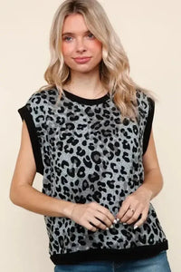 Haptics Leopard Print Dolman Cap Sleeve Knit Top - Update AvenueT-ShirtsTrendsi10010086095182410010086095182495dcd65fa5f74c51b0137271a934919d - Max - OriginGrey/Black