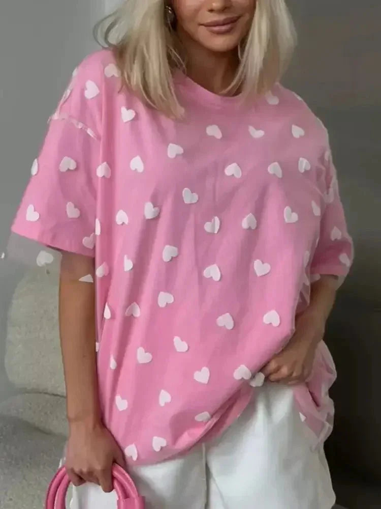 Heart Print Oversized T-Shirt - Update AvenueT-ShirtsTrendsi1001002009457711001002009457715112ce76 - b4fb - 451b - aa33 - 2709c21ca4f4 - Max - OriginPink