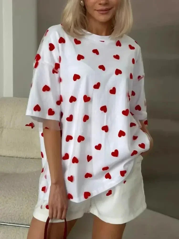 Heart Print Oversized T-Shirt - Update AvenueT-ShirtsTrendsi1001002009496091001002009496092f08cafa - 727a - 4f34 - 9afa - a89e05532334 - Max - OriginIvory White
