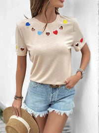 Heart Round Neck Short Sleeve T-Shirt - Update AvenueT-ShirtsTrendsi100100113711381100100113711381414b43a9 - 5154 - 4640 - afe8 - 4126e9ee8bca - Max - OriginTan