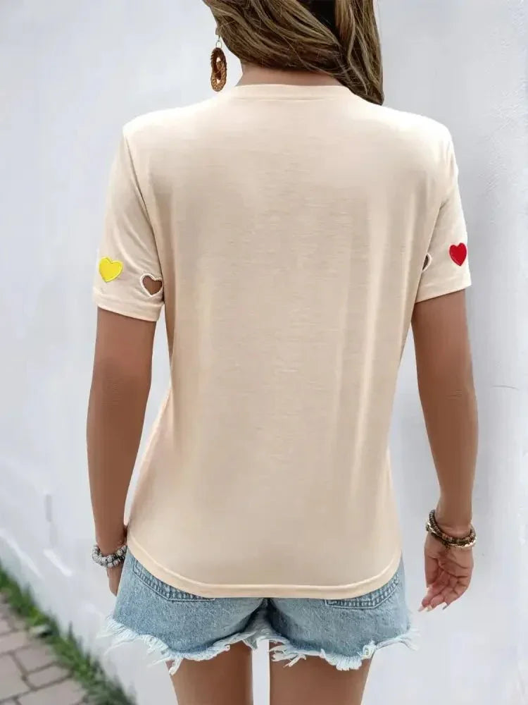Heart Round Neck Short Sleeve T-Shirt - Update AvenueT-ShirtsTrendsi1001001137113811001001137113813ddee6fd - 302f - 4372 - 81cf - b953a2d105ef - Max - OriginTan