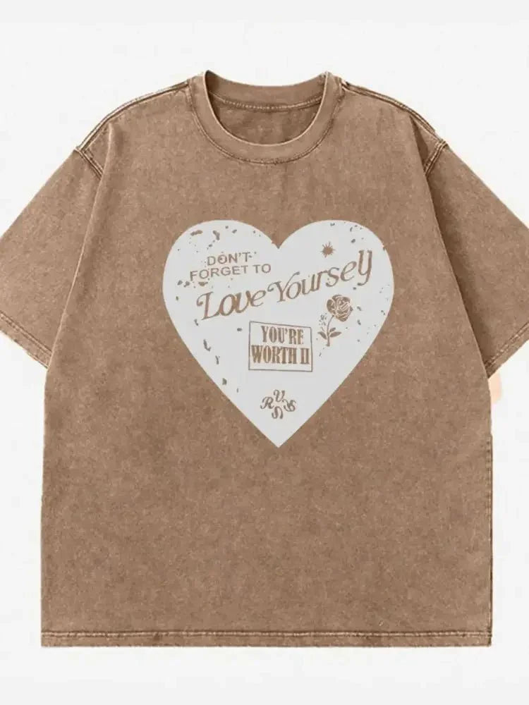 Heart Round Neck Short Sleeve T-Shirt - Update AvenueT-ShirtsTrendsi10010088665685310010088665685363175bfe - e028 - 4183 - 8775 - 401195b6c0a9 - Max - OriginBrown