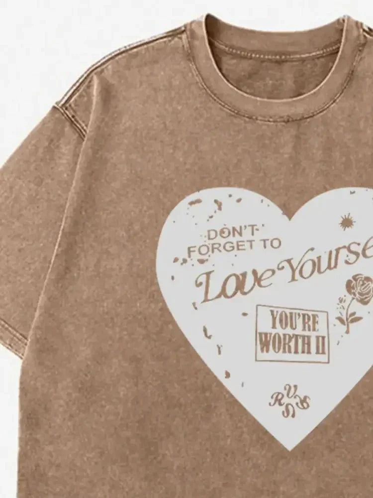 Heart Round Neck Short Sleeve T-Shirt - Update AvenueT-ShirtsTrendsi1001008866568531001008866568535b9cd264 - 6647 - 45dc - a9f6 - 6d4991ce31ea - Max - OriginBrown