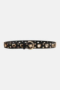 Heart Shape Alloy Detail PU Leather Belt - Update AvenueTrendsi101300709874674101300709874674Heart Shape Alloy Detail PU Leather BeltBlack