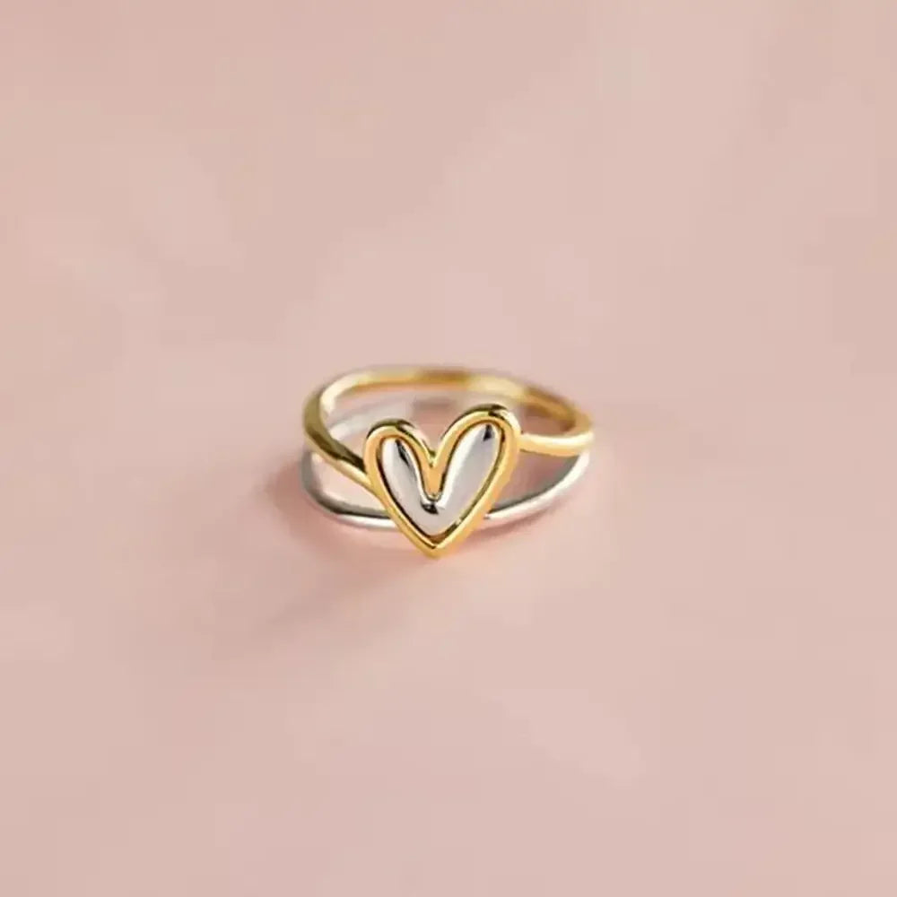 Heart Shape Irregular 925 Sterling Silver Ring