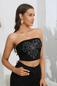 Heart Spider Web Graphic Tube Top - Update AvenueHalloweenTrendsi10010166277295710010166277295783dfcb9fee424d5293a40e2cc9edb252 - MaxBlack