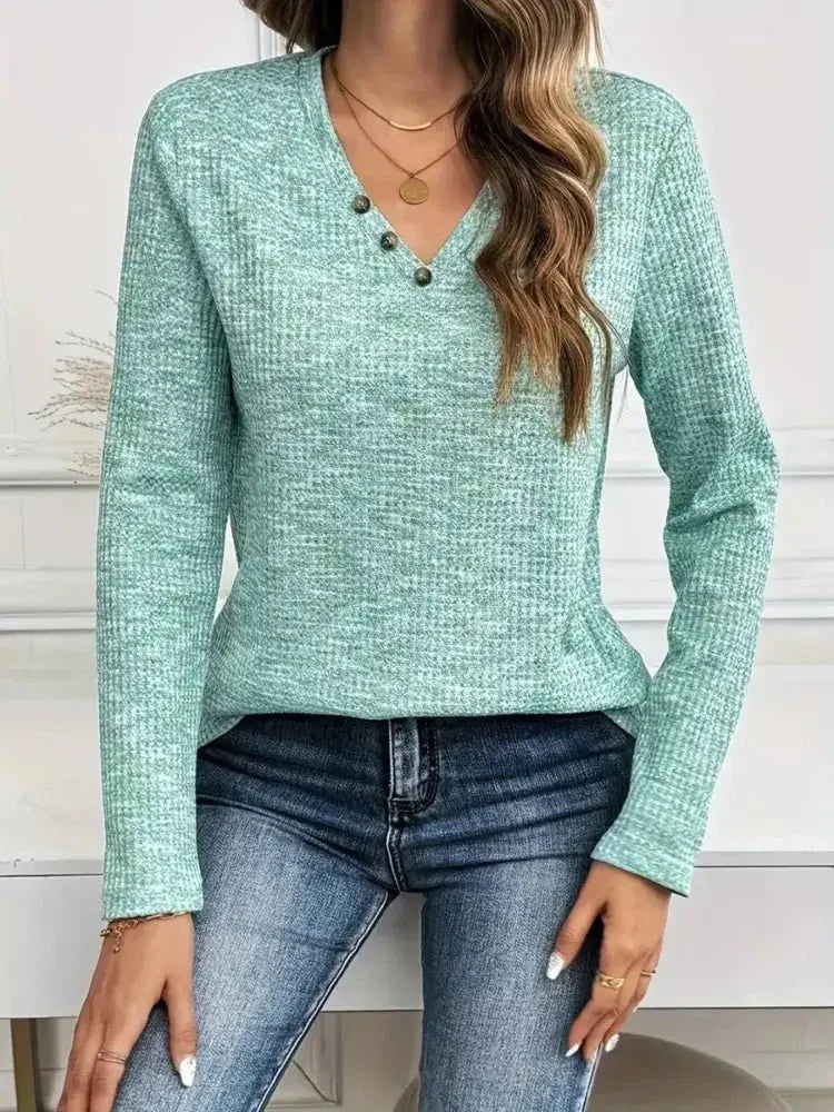 Heathered V - Neck Long Sleeve T-Shirt - Update AvenueT-ShirtsTrendsi1001007700800731001007700800730a86bc8759264bd8b4354387f9d4563a - Max - OriginGreen