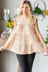 Heimish Full Size Butterfly Short Sleeve Round Neck Ditsy Floral Print Tiered Top Plus Size - Update AvenueVacation StyleTrendsi100100974341661100100974341661e4271c47 - ef65 - 47fc - a874 - ebe43d43147d - MaxTaupe