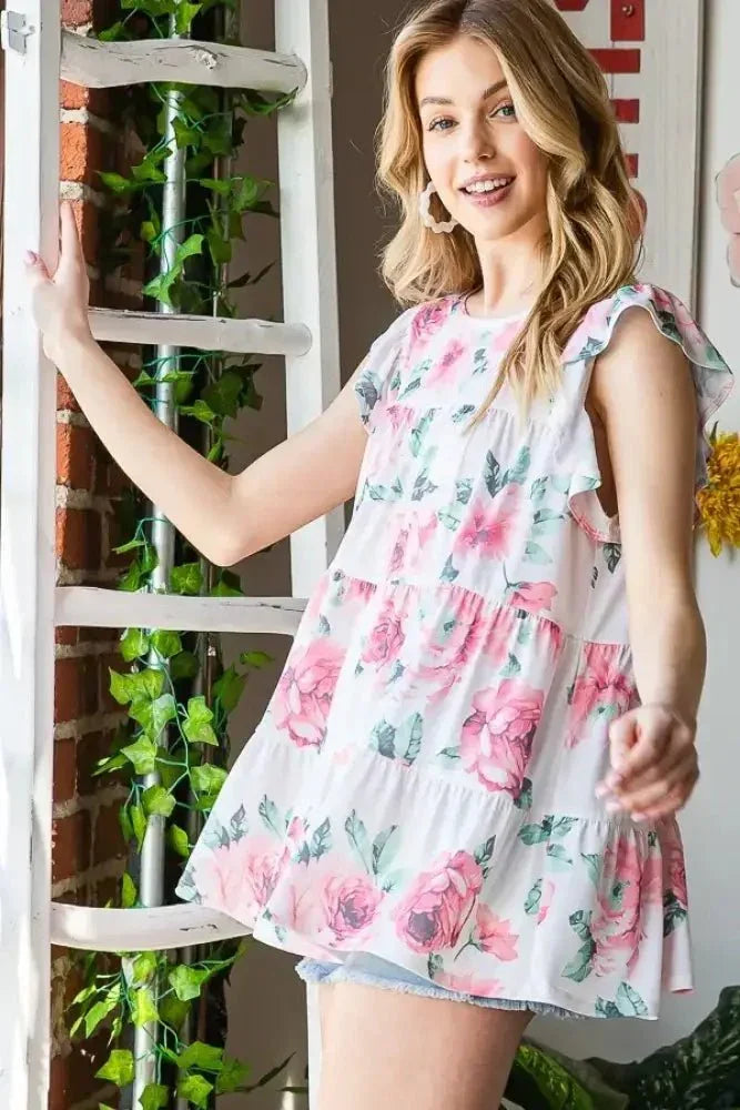 Heimish Full Size Butterfly Short Sleeve Round Neck Floral Print Tiered Top Plus Size - Update AvenueVacation StyleTrendsi100100815591077100100815591077f2d2ad54 - 34c6 - 4619 - b08d - 9a2ede543fc5 - MaxCream