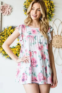 Heimish Full Size Butterfly Short Sleeve Round Neck Floral Print Tiered Top Plus Size - Update AvenueVacation StyleTrendsi1001008155910771001008155910774728c8c9 - 9f07 - 490f - 9f05 - 3ae0c18b53b2 - MaxCream