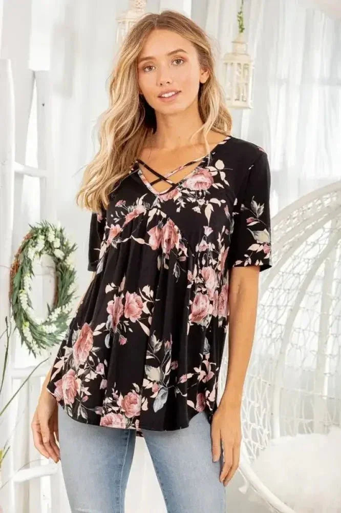 Heimish Full Size Crisscross Neck Floral Babydoll Top Plus Size - Update AvenueVacation StyleTrendsi100100938951090100100938951090b7bee427 - f503 - 4080 - 9aac - acd6813b6aa6 - MaxBlack
