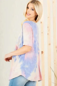 Heimish Full Size Crisscross Tie Dye Babydoll Top Plus Size - Update AvenueVacation StyleTrendsi100100615151851100100615151851896c058c - 74ab - 4f01 - 8460 - 53480143249a - MaxBlue/Pink