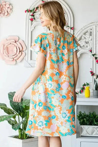 Heimish Full Size Ruffled Short Sleeve Floral Mini Dress Plus Size - Update AvenueVacation StyleTrendsi100100529431338100100529431338ee2423a5 - a1c3 - 402a - 92db - 55dbe275af9a - MaxOrange