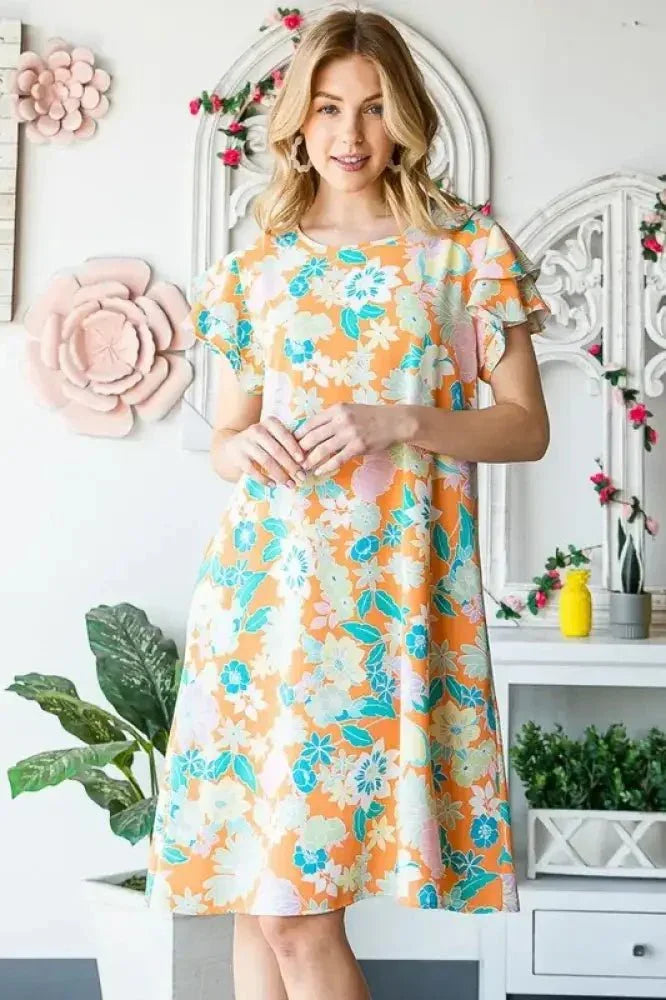 Heimish Full Size Ruffled Short Sleeve Floral Mini Dress Plus Size - Update AvenueVacation StyleTrendsi10010052943133810010052943133881c15b08 - f988 - 47fe - b62e - 80512271f5cf - MaxOrange