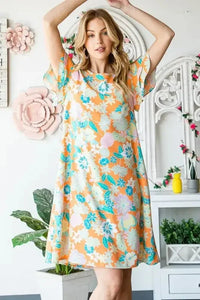 Heimish Full Size Ruffled Short Sleeve Floral Mini Dress Plus Size - Update AvenueVacation StyleTrendsi100100529431338100100529431338805511d4 - bfb3 - 47ef - bf03 - d33d12bf5307 - MaxOrange