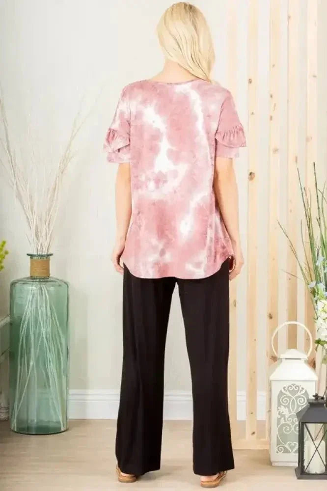 Heimish Full Size Ruffled Sleeve Tie Dye Top Plus Size - Update AvenueVacation StyleTrendsi10010072412121810010072412121801a2a86e - 4c10 - 4bf1 - 9285 - b2f4df06fdb6 - MaxMauve/Ivory