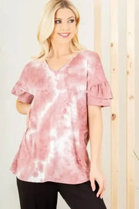 Heimish Full Size Ruffled Sleeve Tie Dye Top Plus Size - Update AvenueVacation StyleTrendsi100100724121218100100724121218b33626ea - d947 - 4935 - a7d5 - a2a35d4f8ff0 - MaxMauve/Ivory