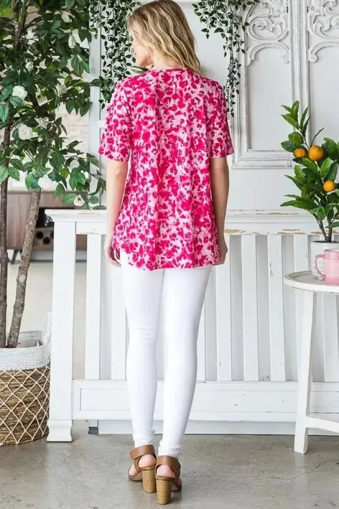 Heimish Full Size Short Sleeve Crisscross Animal Babydoll Top Plus Size - Update AvenueVacation StyleTrendsi10010094456110010010094456110088bea141 - 712e - 4331 - aa61 - c9630bb44c87 - MaxHot Pink