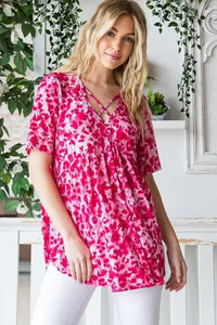 Heimish Full Size Short Sleeve Crisscross Animal Babydoll Top Plus Size - Update AvenueVacation StyleTrendsi100100944561100100100944561100b30879ef - 3f76 - 4c38 - 8bff - 659df6f8f2af - MaxHot Pink