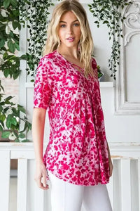 Heimish Full Size Short Sleeve Crisscross Animal Babydoll Top Plus Size - Update AvenueVacation StyleTrendsi100100944561100100100944561100e28c9d28 - bee6 - 4291 - a8d2 - d75376234a39 - MaxHot Pink