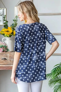Heimish Full Size Short Sleeve Crisscross Star Babydoll Top - Update AvenueHonor the Stars and StripesTrendsi100100033521166100100033521166e5afca69 - c4f5 - 4281 - b3eb - 13a17a75c915 - MaxNavy Star