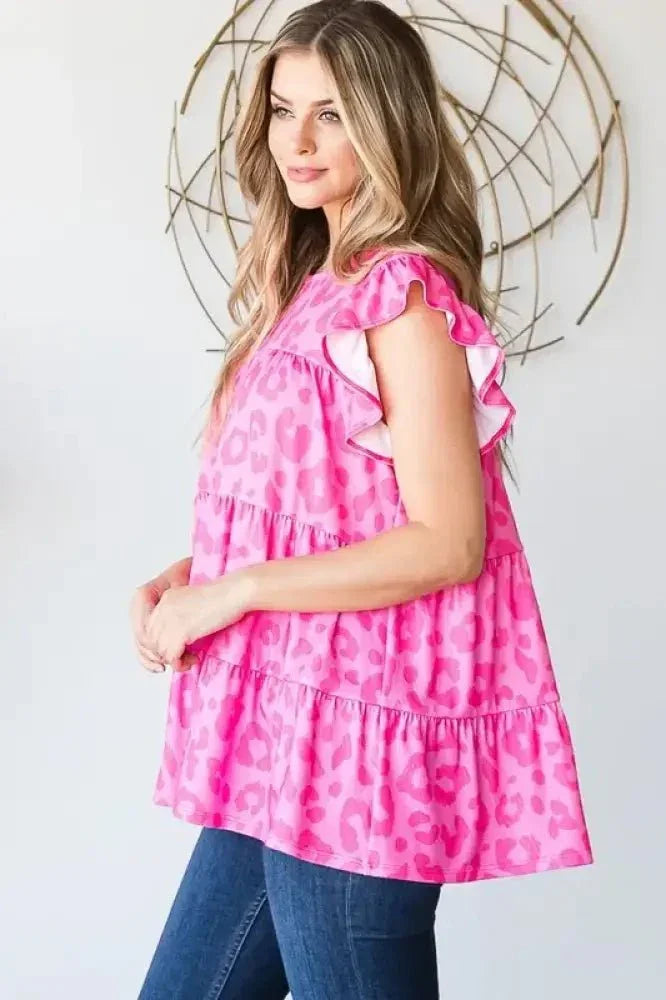 Heimish Full Size Tiered Leopard Round Neck Blouse with Ruffled Detail Plus Size - Update AvenueVacation StyleTrendsi1001005312713421001005312713425bcd5f36 - 438a - 4c26 - a705 - aca7b83df59a - MaxFuchsia/Animal