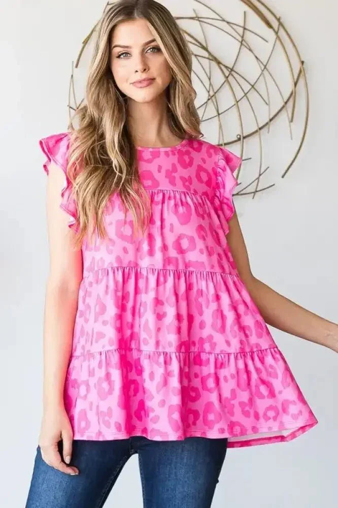 Heimish Full Size Tiered Leopard Round Neck Blouse with Ruffled Detail Plus Size - Update AvenueVacation StyleTrendsi1001005312713421001005312713425fc91b48 - 50a1 - 46e1 - 9d0e - 052cecaf8488 - MaxFuchsia/Animal
