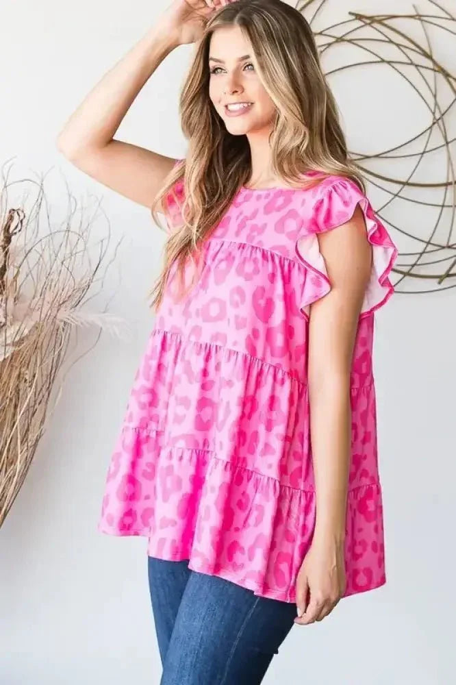 Heimish Full Size Tiered Leopard Round Neck Blouse with Ruffled Detail Plus Size - Update AvenueVacation StyleTrendsi10010053127134210010053127134219999e10 - 0d4e - 4205 - a361 - 1096ad61219f - MaxFuchsia/Animal
