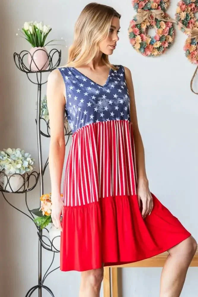 Heimish Full Size US Flag Theme Contrast Tank Dress - Update AvenueHonor the Stars and StripesTrendsi100100710131786100100710131786eda30c24 - 0055 - 4c97 - 874e - 82103d0d8e7b - MaxRed Multi
