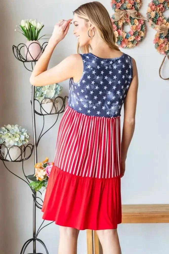 Heimish Full Size US Flag Theme Contrast Tank Dress - Update AvenueHonor the Stars and StripesTrendsi1001007101317861001007101317868201d297 - ce93 - 4a73 - bed1 - 9e16347b0536 - MaxRed Multi