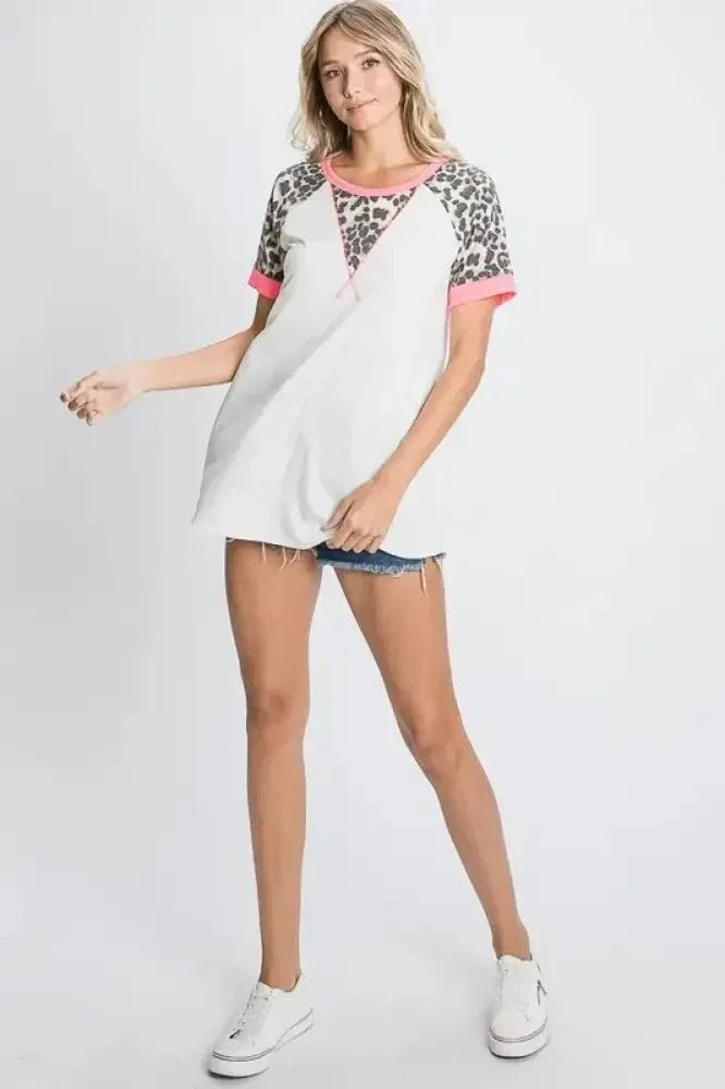 HeimishFull Size Leopard Round Neck Short Sleeve T-Shirt with Stitch Plus Size - Update AvenueVacation StyleTrendsi100100962031345100100962031345bb24e65a - b732 - 4db5 - bbba - 0c4ba8e61e6a - MaxIvory