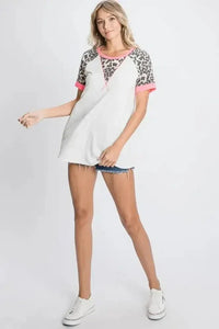 HeimishFull Size Leopard Round Neck Short Sleeve T-Shirt with Stitch Plus Size - Update AvenueVacation StyleTrendsi100100962031345100100962031345bb24e65a - b732 - 4db5 - bbba - 0c4ba8e61e6a - MaxIvory