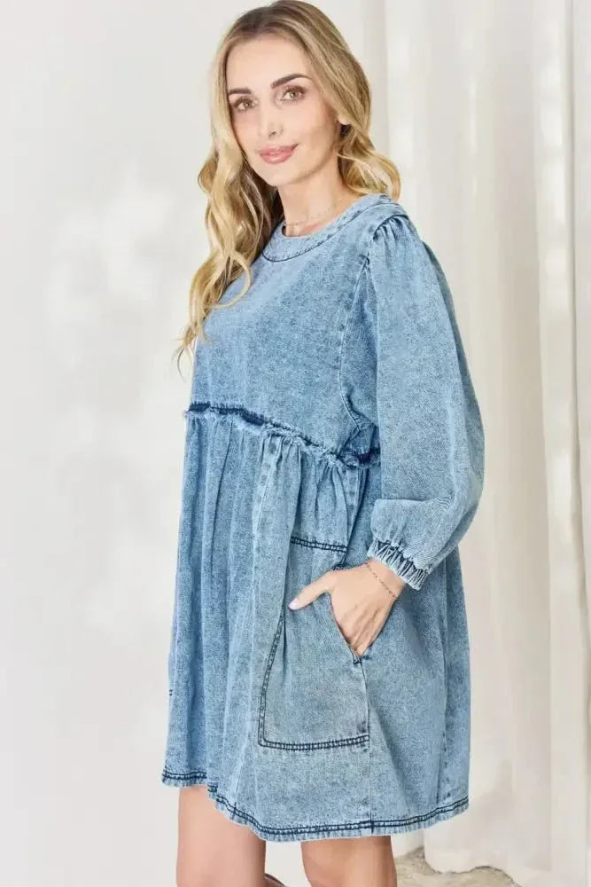 HEYSON Full Size Oversized Denim Babydoll Dress - Update AvenueDenim Dresses & SkirtsTrendsi100100202506545100100202506545fd48b334 - e5b4 - 43f9 - 9252 - 9aa2153ca92f - MaxDENIM