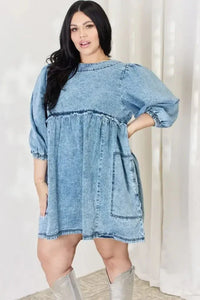HEYSON Full Size Oversized Denim Babydoll Dress - Update AvenueDenim Dresses & SkirtsTrendsi10010020250654510010020250654589454331 - 464a - 42b1 - 9657 - 24a0409b166a - MaxDENIM