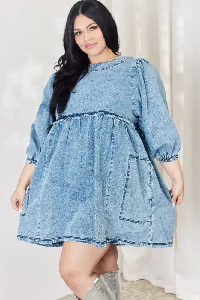 HEYSON Full Size Oversized Denim Babydoll Dress - Update AvenueDenim Dresses & SkirtsTrendsi10010020250654510010020250654547934329 - b69a - 451d - 9b29 - 9564393e1d7a - MaxDENIM