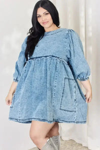 HEYSON Full Size Oversized Denim Babydoll Dress - Update AvenueDenim Dresses & SkirtsTrendsi10010020250654510010020250654547934329 - b69a - 451d - 9b29 - 9564393e1d7a - MaxDENIM