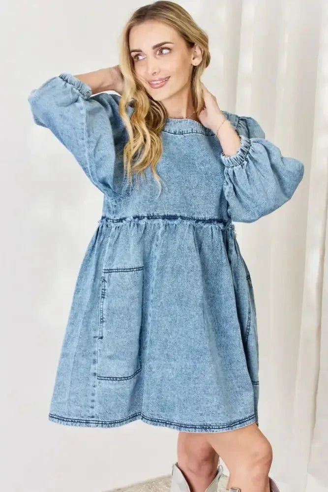 HEYSON Full Size Oversized Denim Babydoll Dress - Update AvenueDenim Dresses & SkirtsTrendsi1001002025065451001002025065459be2975f - ea05 - 4fea - 809f - 9a3b9d68273b - MaxDENIM