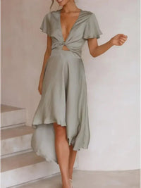 High - Low Plunge Flutter Sleeve Dress - Update AvenueEffortless Elegance: DressesTrendsi1001000938010841001000938010841df2e5b0 - 0710 - 4860 - bc82 - ca0aeb32e1d8 - Max - OriginSage