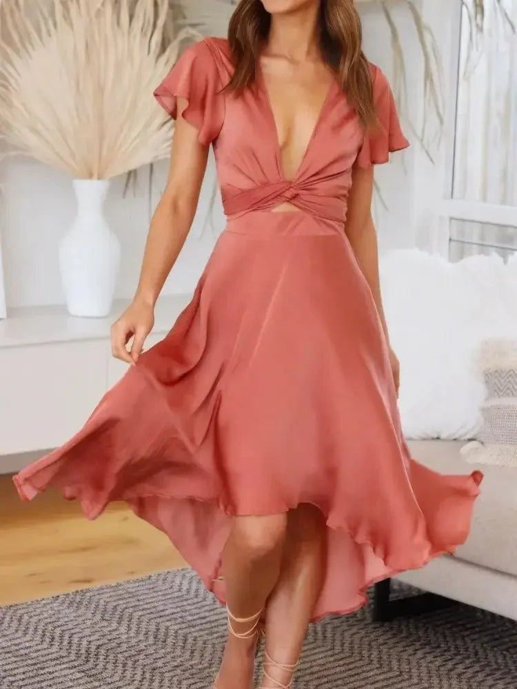 High - Low Plunge Flutter Sleeve Dress - Update AvenueEffortless Elegance: DressesTrendsi100100093807193100100093807193c442825a - de50 - 4bf8 - a97f - 58259e23c37a - Max - OriginCoral