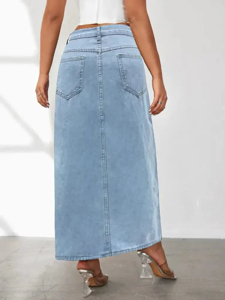 High Rise Slit Denim Skirt - Update AvenueDenim Dresses & SkirtsTrendsi100100351386189100100351386189f9f0369f - 4ce4 - 455d - ae97 - 9a59fd76ba6e - MaxLight Blue
