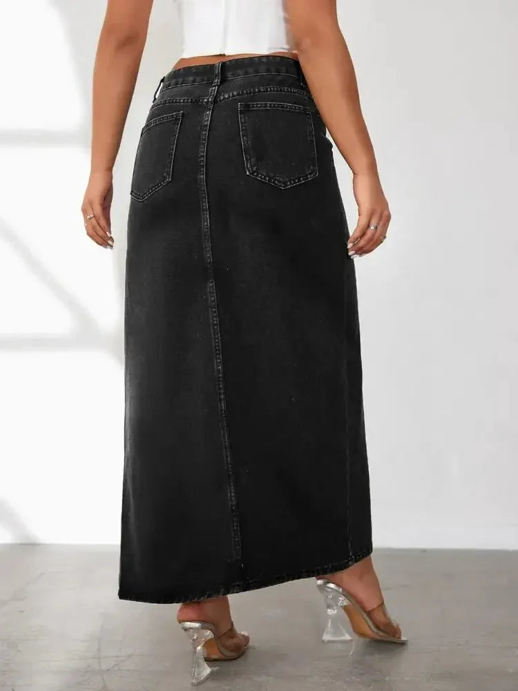 High Rise Slit Denim Skirt - Update AvenueDenim Dresses & SkirtsTrendsi1001003513871241001003513871240c004462 - 469b - 4a82 - 92ae - 8d27b656456f - MaxBlack