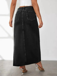 High Rise Slit Denim Skirt - Update AvenueDenim Dresses & SkirtsTrendsi1001003513871241001003513871240c004462 - 469b - 4a82 - 92ae - 8d27b656456f - MaxBlack