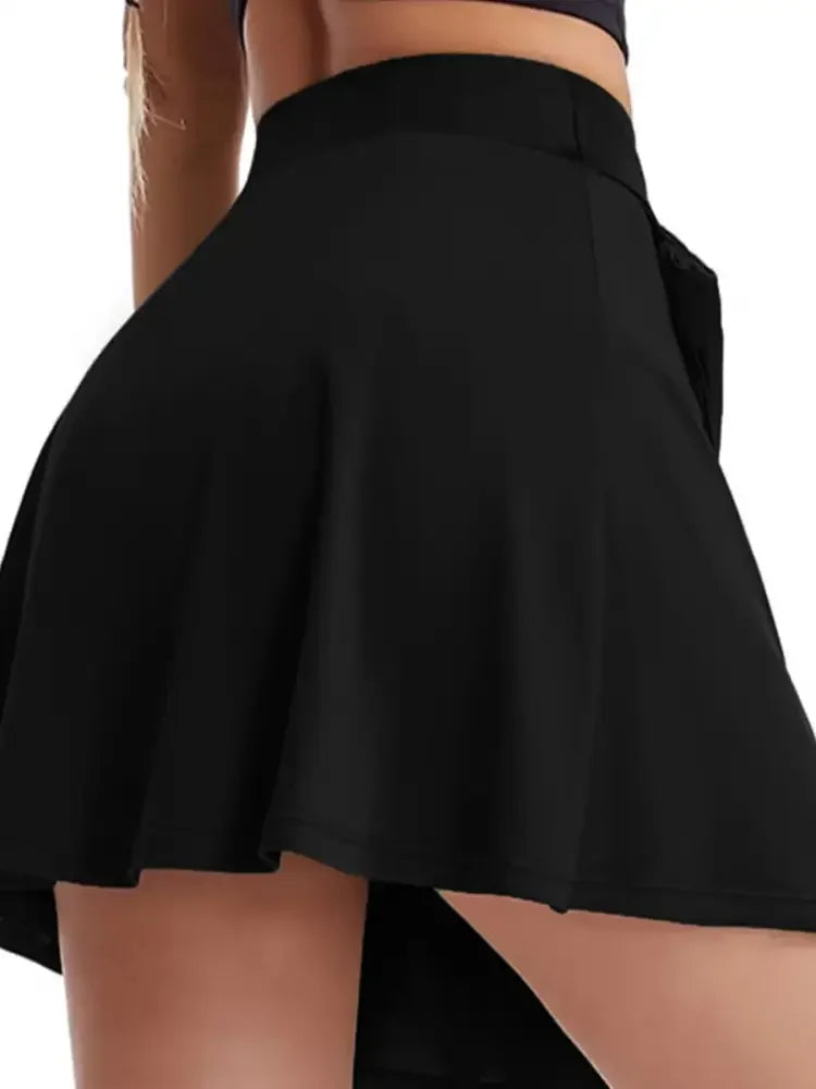 High Waist Active Skirt with Lining