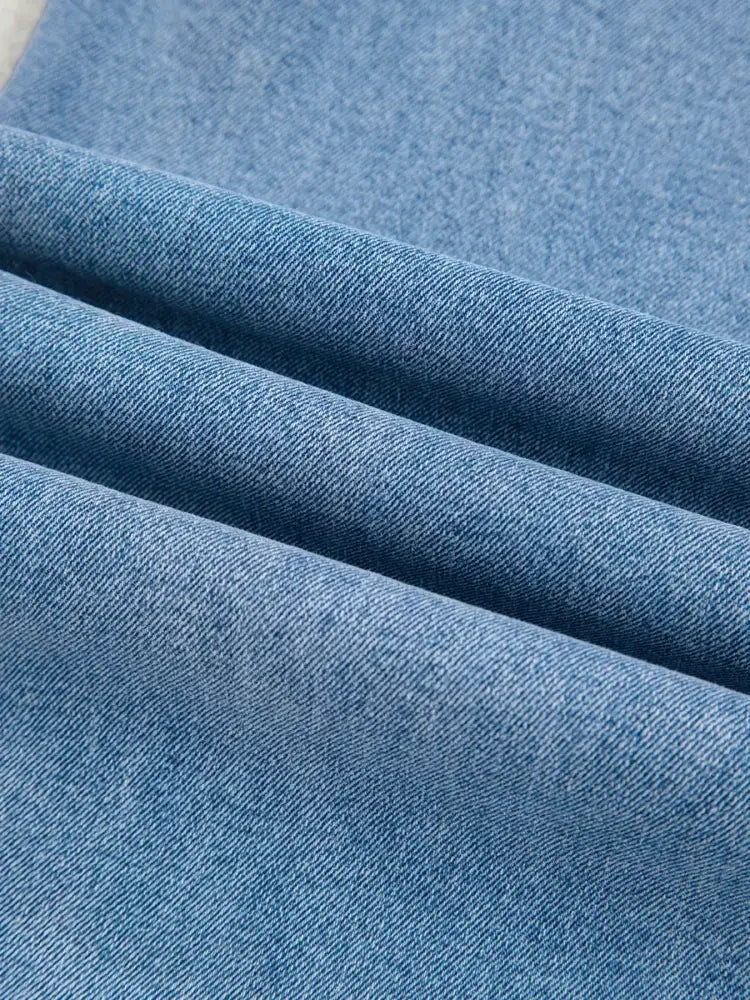 High Waisted Wide Leg Belted Jeans