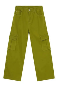 Hight Rise Wide Leg Cargo Pants - Update AvenueTrendsi100400393232109100400393232109Hight Rise Wide Leg Cargo PantsLime