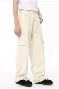 Hight Rise Wide Leg Cargo Pants - Update AvenueTrendsi100400393235662100400393235662Hight Rise Wide Leg Cargo PantsIvory