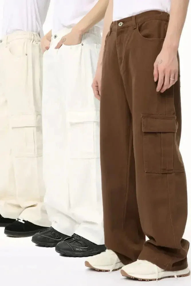 Hight Rise Wide Leg Cargo Pants - Update AvenueTrendsi100400393235662100400393235662Hight Rise Wide Leg Cargo PantsIvory