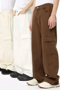 Hight Rise Wide Leg Cargo Pants - Update AvenueTrendsi100400393235662100400393235662Hight Rise Wide Leg Cargo PantsIvory