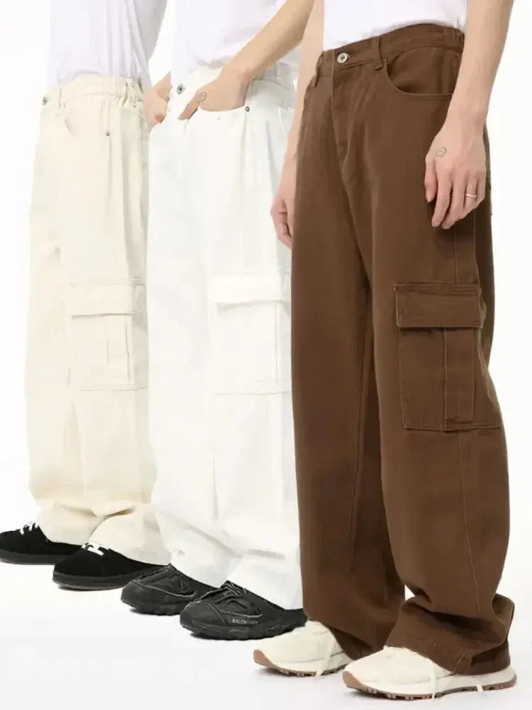 Hight Rise Wide Leg Cargo Pants - Update AvenueTrendsi100400393235662100400393235662Hight Rise Wide Leg Cargo PantsIvory
